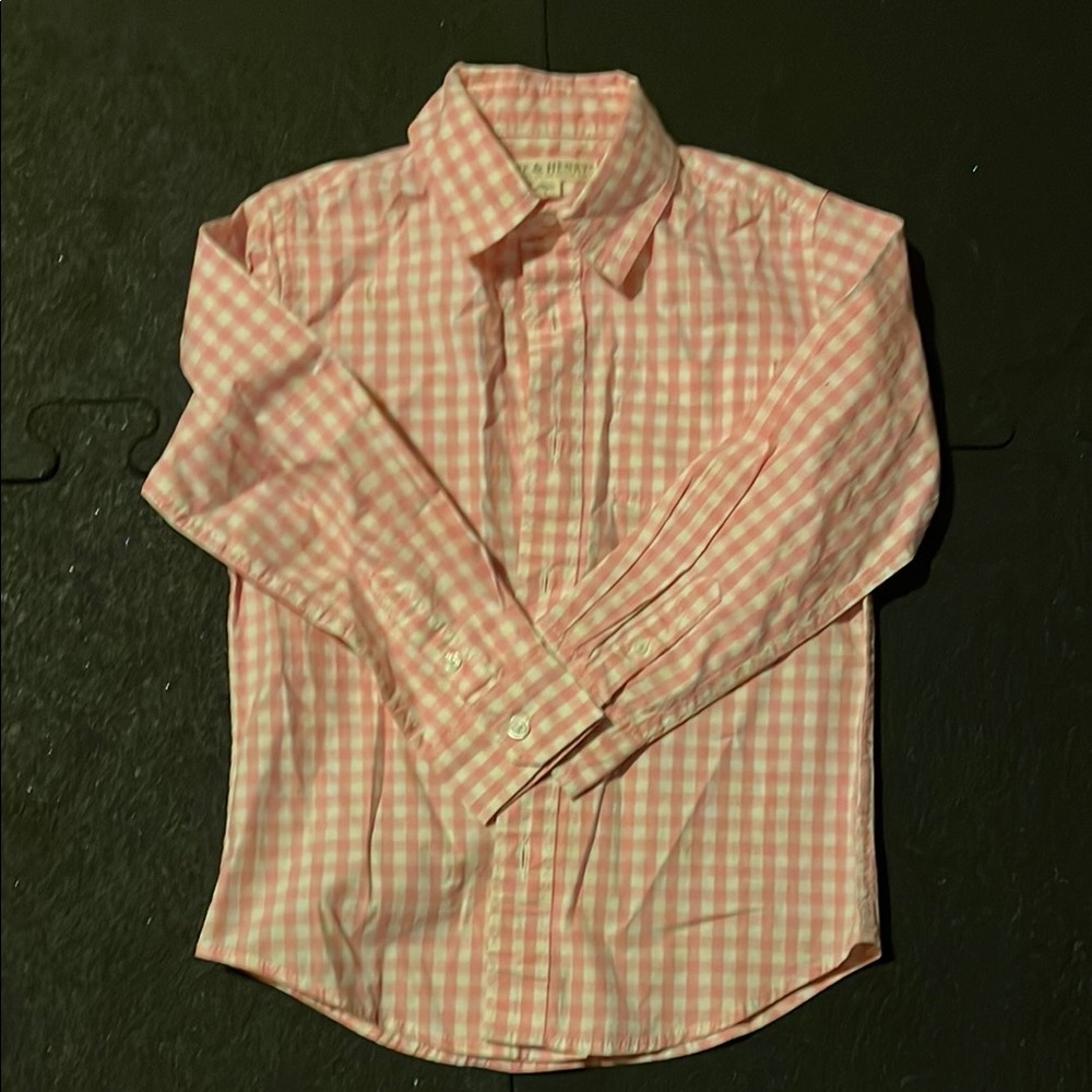 Pink Gingham Button-Up Shirt